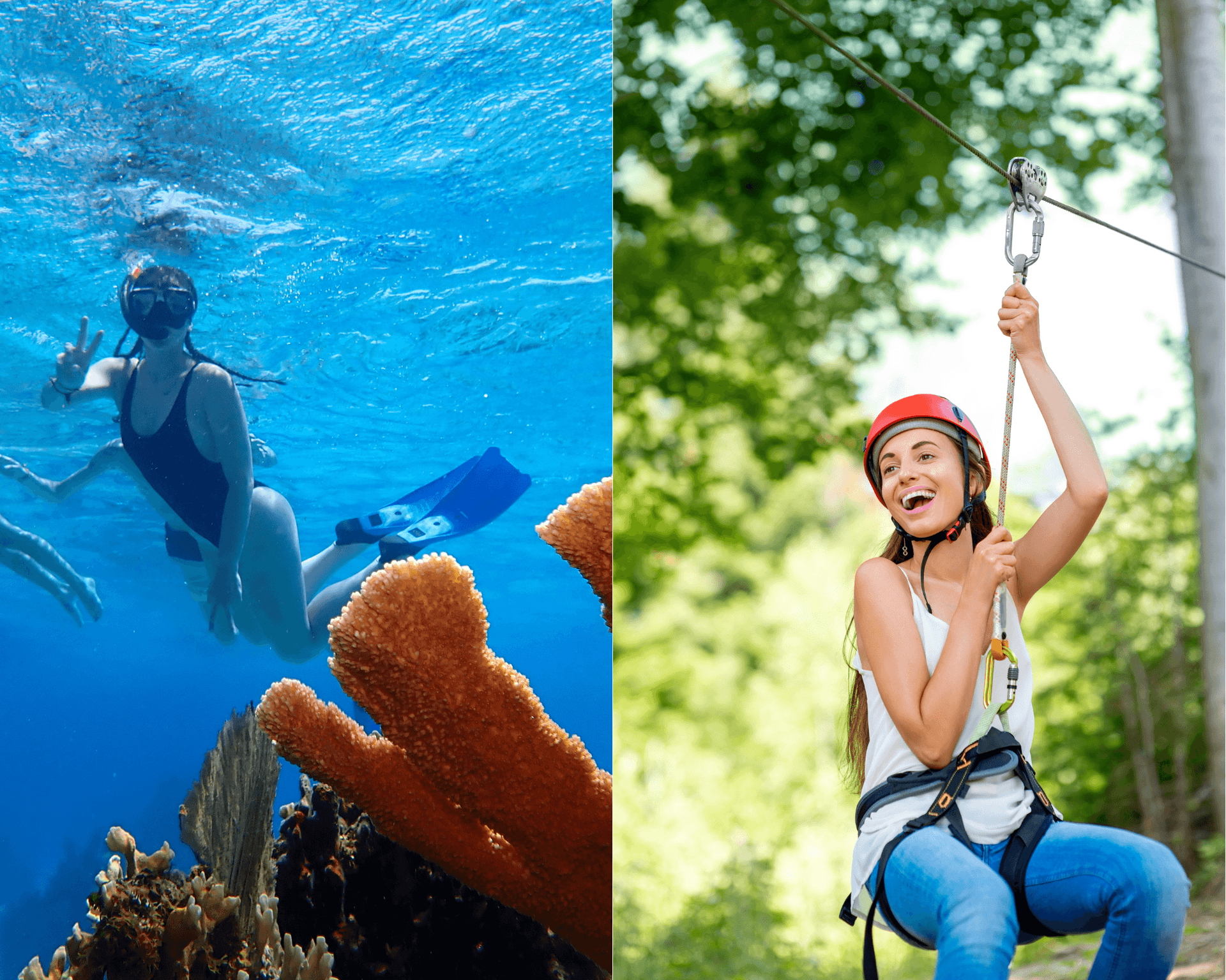 One Stop Reef Snorkel + Zip line Excursion